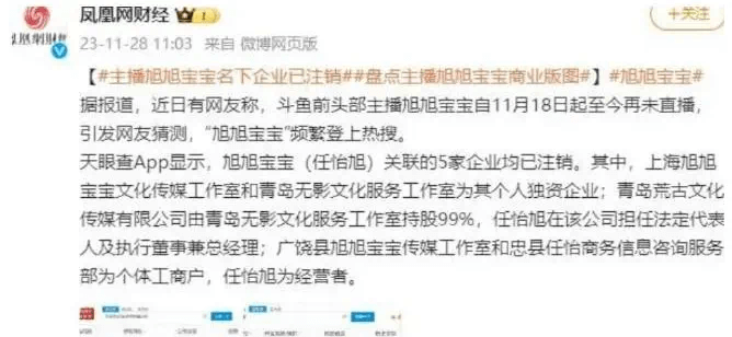 旭旭宝宝名下五家企业注销，斗鱼APP无法下载！-第1张