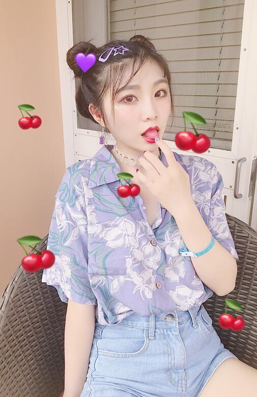 网红爆胎草莓粥高清生活照写真 抖音韩系穿衣达人爆胎儿图片写真-第20张